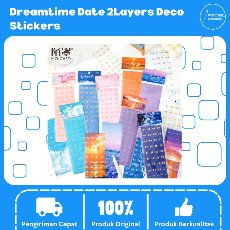 

Dreamtime Date 2Layers Deco Stickers - Stiker Deco - Stiker Aestetik - Stiker Journaling
