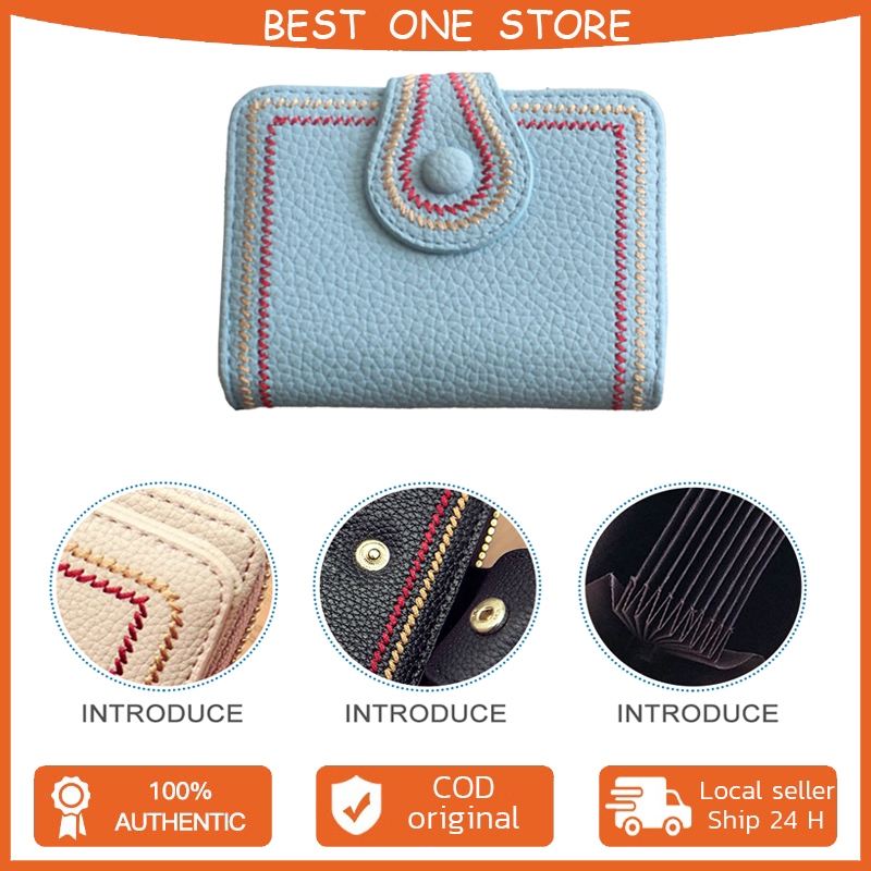 NEW DOMPET KECIL WANITA KULIT JERUK HITAM KOREA LIPAT PENDEK MURAH LEPINE FASHION BATAM