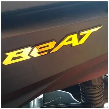 Emblem Logo Honda Beat Timbul Bukan Stiker Variasi Warna Pilihan - Logo 3D Motor Beat Aksesoris