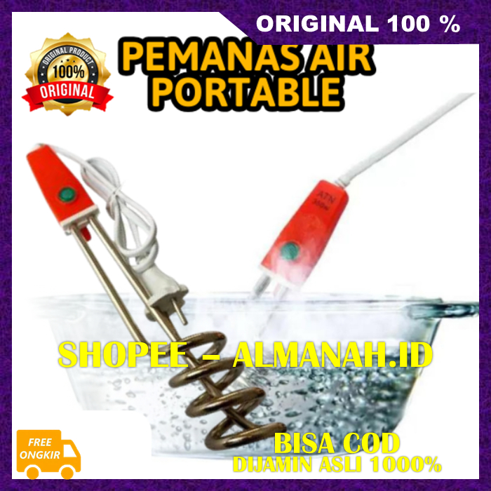 [BISA COD] Pemanas Air Portable Elemen Pemanas Air Celup Pemanas Air Listrik 1000 Watt ASLI