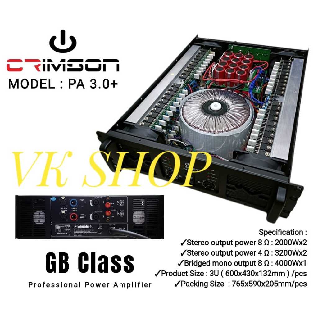 POWER AMPLIFIER CRIMSON PA 3.0+/ PA3.0+/ PA-3.0 + ORIGINAL PRODUCT