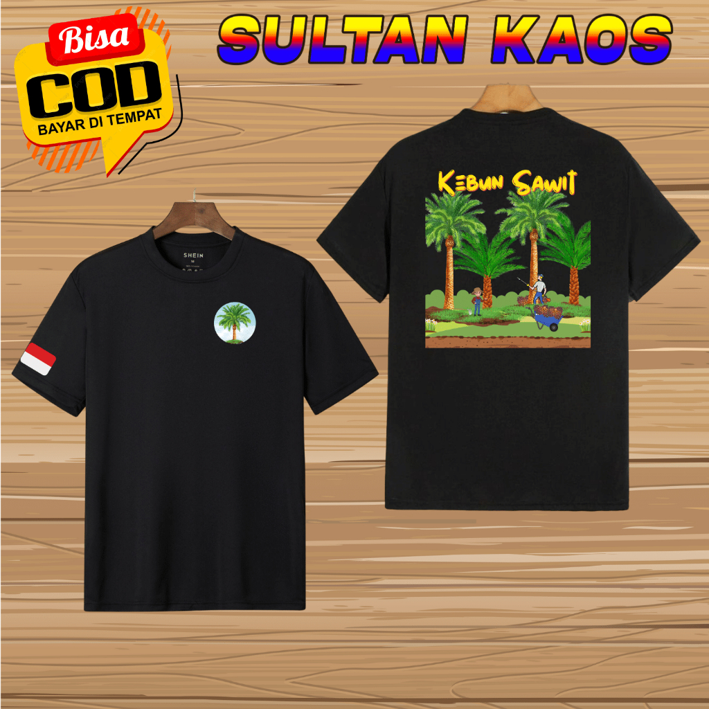 Kaos Distro Kebun Sawit Dewasa Bisa Bayar Ditempat | Baju Komunitas Petani Sawit Indonesia | Seragam