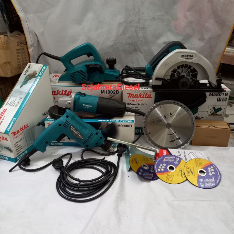 Paket Circle MAKITA+Serut MAKITA+Bor MAKITA+Gerindra MAKITA