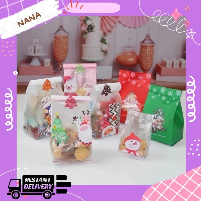 

PLASTIK COOKIES NATAL PINK PUTIH PLASTIK HADIAH NATAL PS07