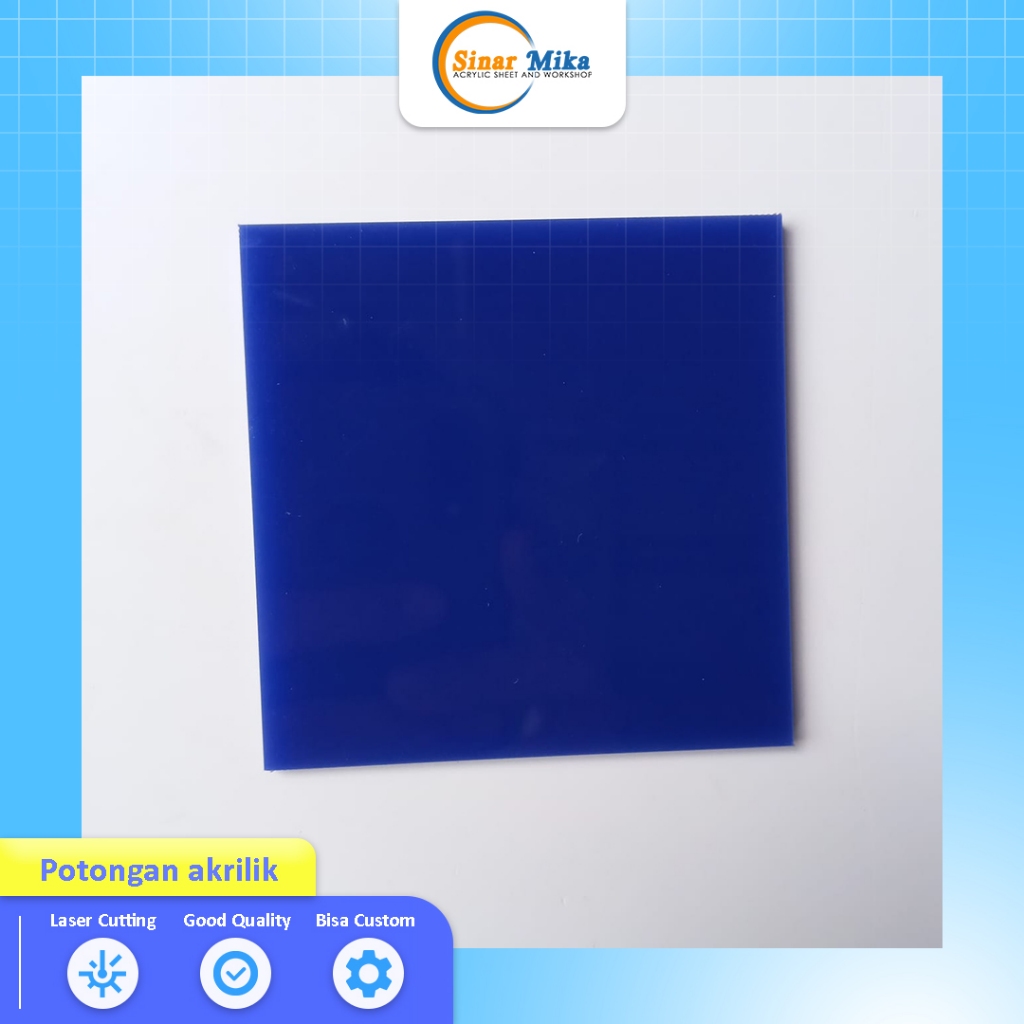 

akrilik potongan / acrylic laser cutting 3mm warna biru