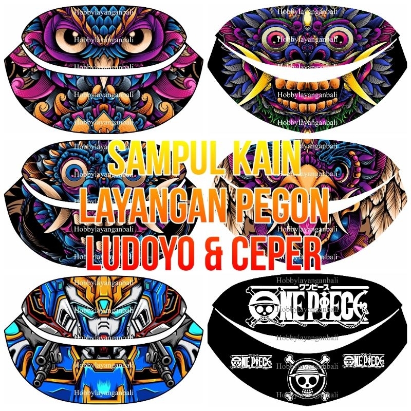 Sampul kain layangan sawangan pegon ludoyo dan ceper 4 ukuran 1,5m 2m 2,5m 3m