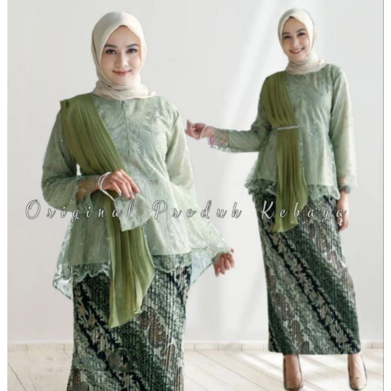 Set Kebaya Selendang Aurel Atasan Kebaya Selendang Atasan Kebaya Modern Set Kebaya Wisuda Modern Keb