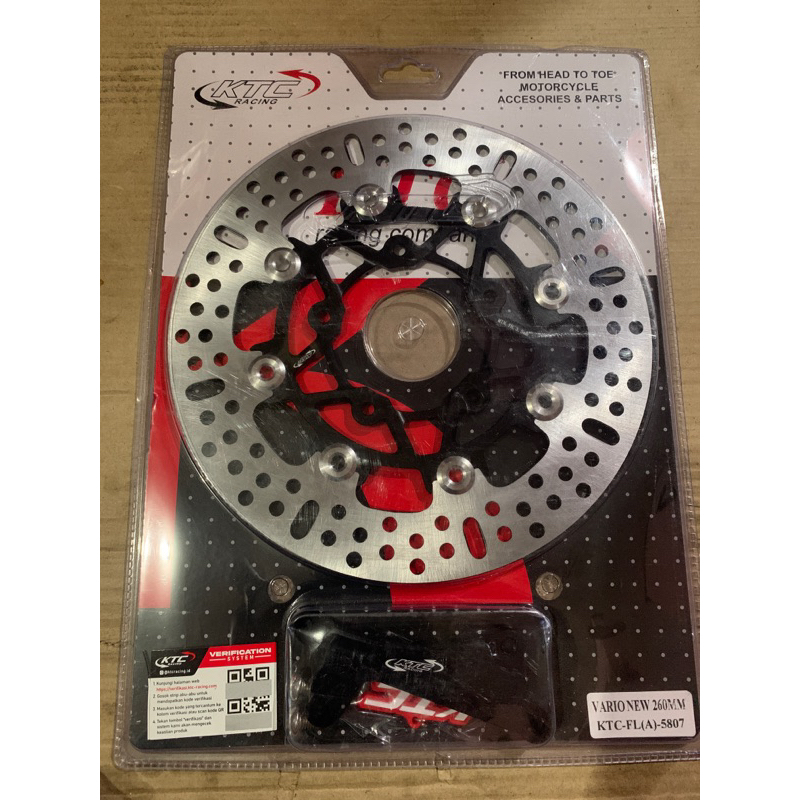 disc brake piringan cakram depan ktc racing original model bulat motor :honda vario 150 new lubang 5