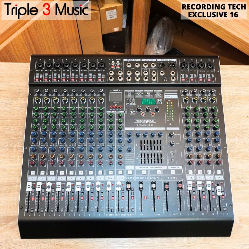 Recording Tech Exclusive 16 | RT Exclusive 16 Mixer Audio 16 Input