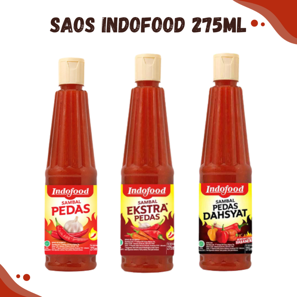 

Saos Indofood Sauce Sambal Extra Pedas 275ml