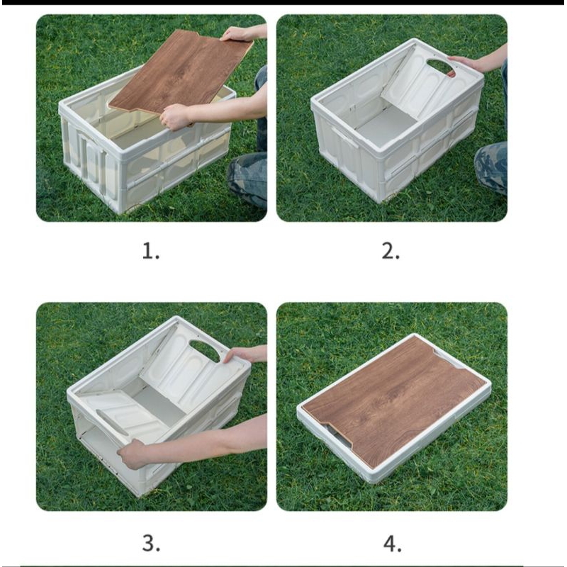 Kotak box lipat piknik campervan multifungsi / foldable storage box outdoor 30liter