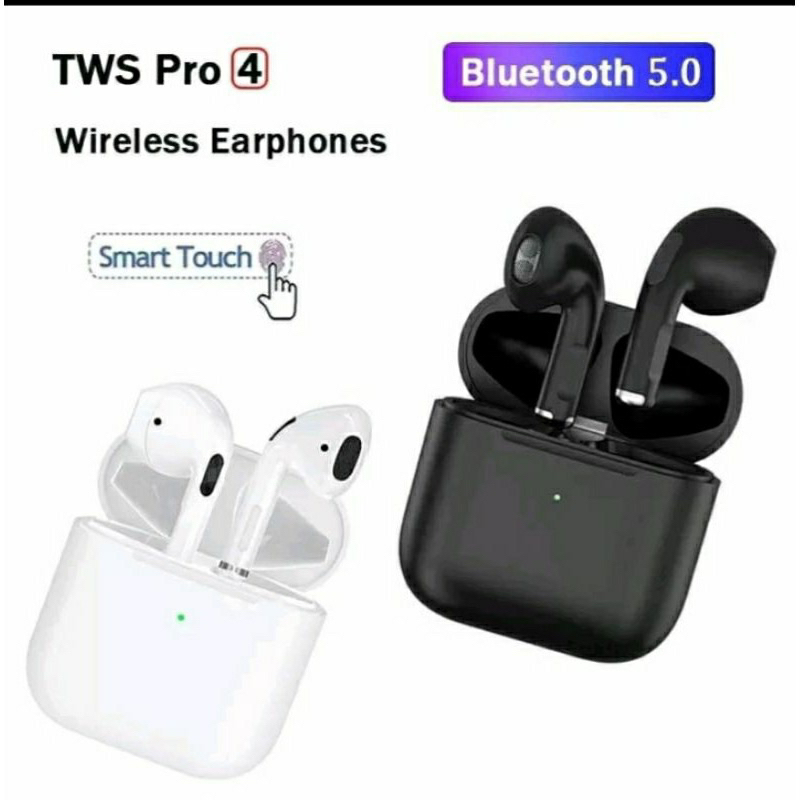 TWS PRO 4 Headset Bluetooth Earphone Wireless Nirkabel Hansfree PRO4