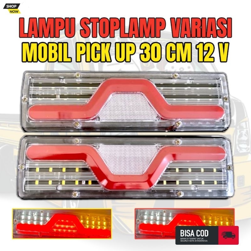 Sepasang Lampu Stoplamp Stop Lamp Variasi Pariasi Fariasi Led Rem Belakang Sein Running Mobil 12 Vol