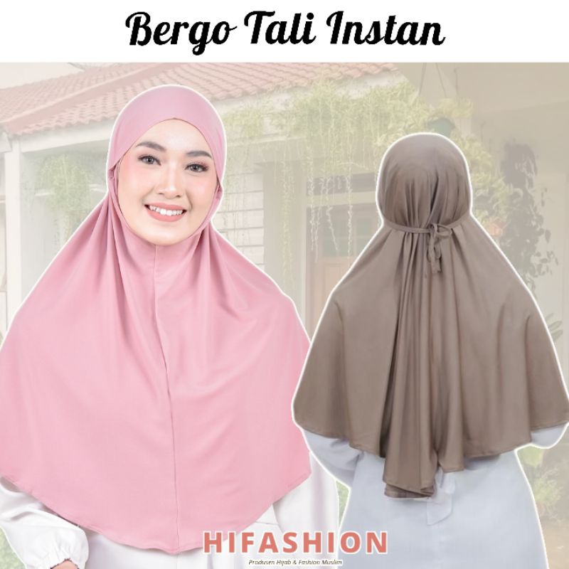 Bergo Tali Jersey Instan Hijab Bergo