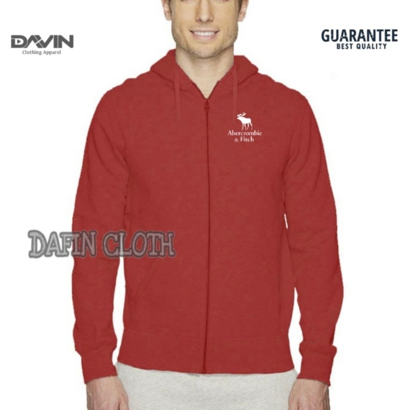 Jaket Hoodie Zipper Pria Abercrombie & Fitch