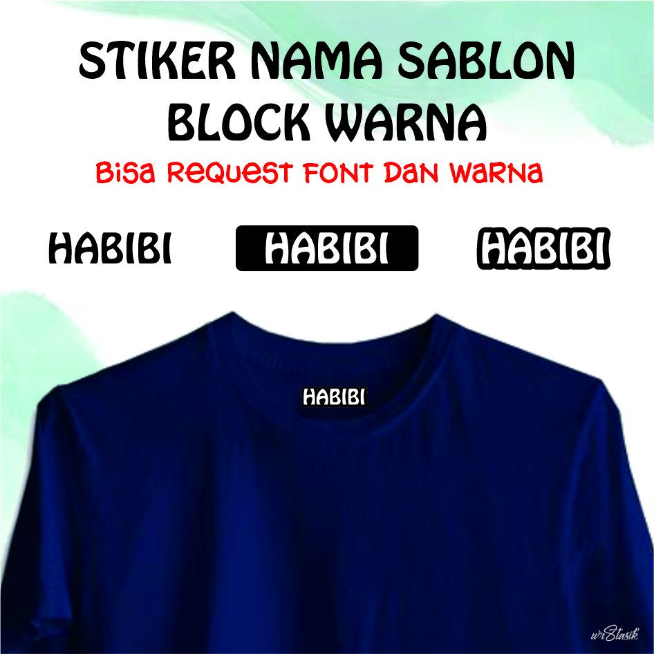 

Sticker Label Nama Kain Isi 50pcs Baju Kaos Sablon Setrika Isi 50 Pcs
