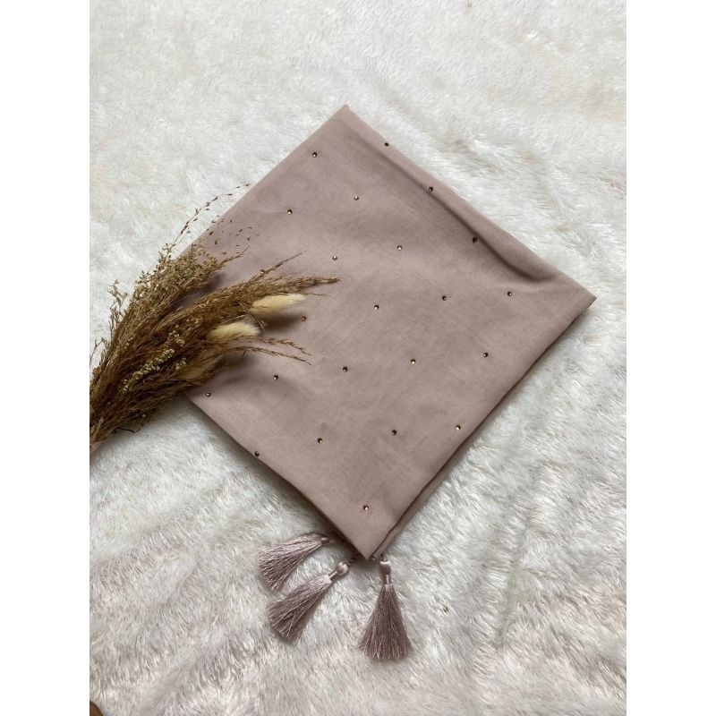 Hijab Segi4 Jambul payet Rose Gold