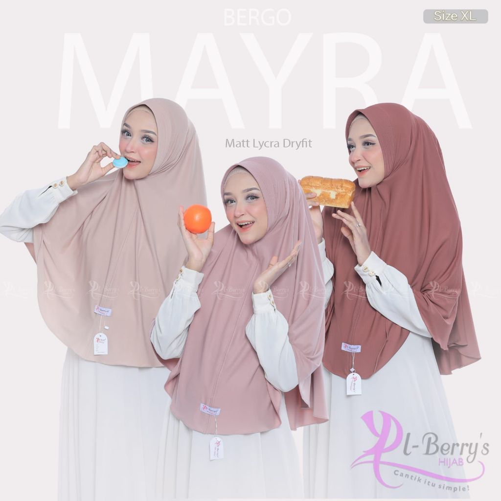 HIJAB INSTAN PET JUMBO POLOS MATT JERSEY BY EL BERRY'S - MAYRA XL