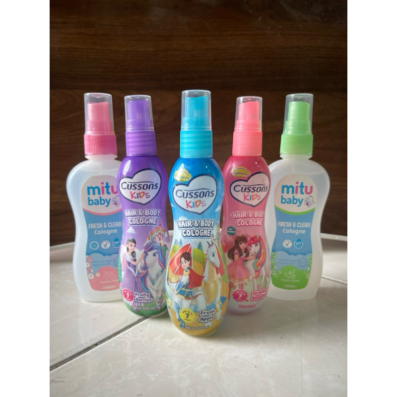 Cussons Kids Hair Body Cologne 100 ml & Mitu Cologne 50ml 100ml