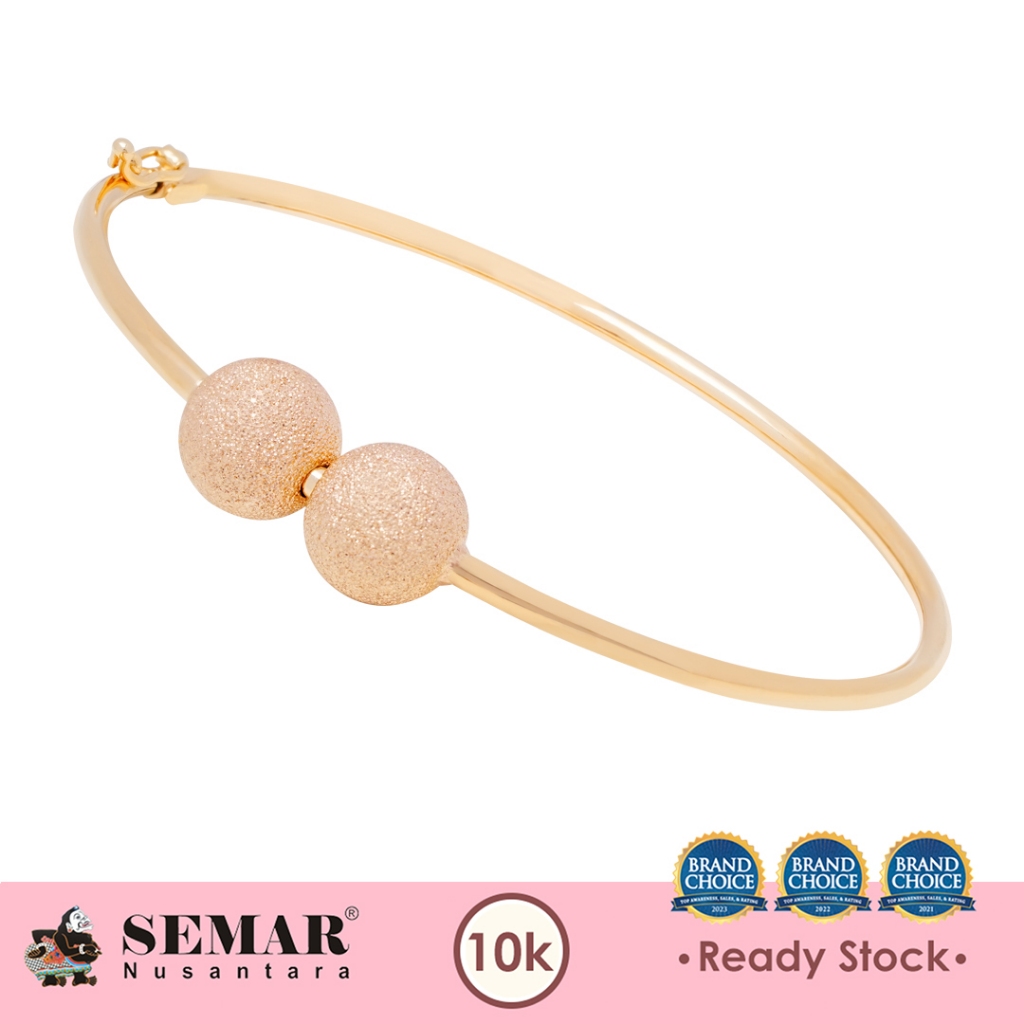 Gelang Emas Bola Gliter Gold Bangle 10K Semar Nusantara