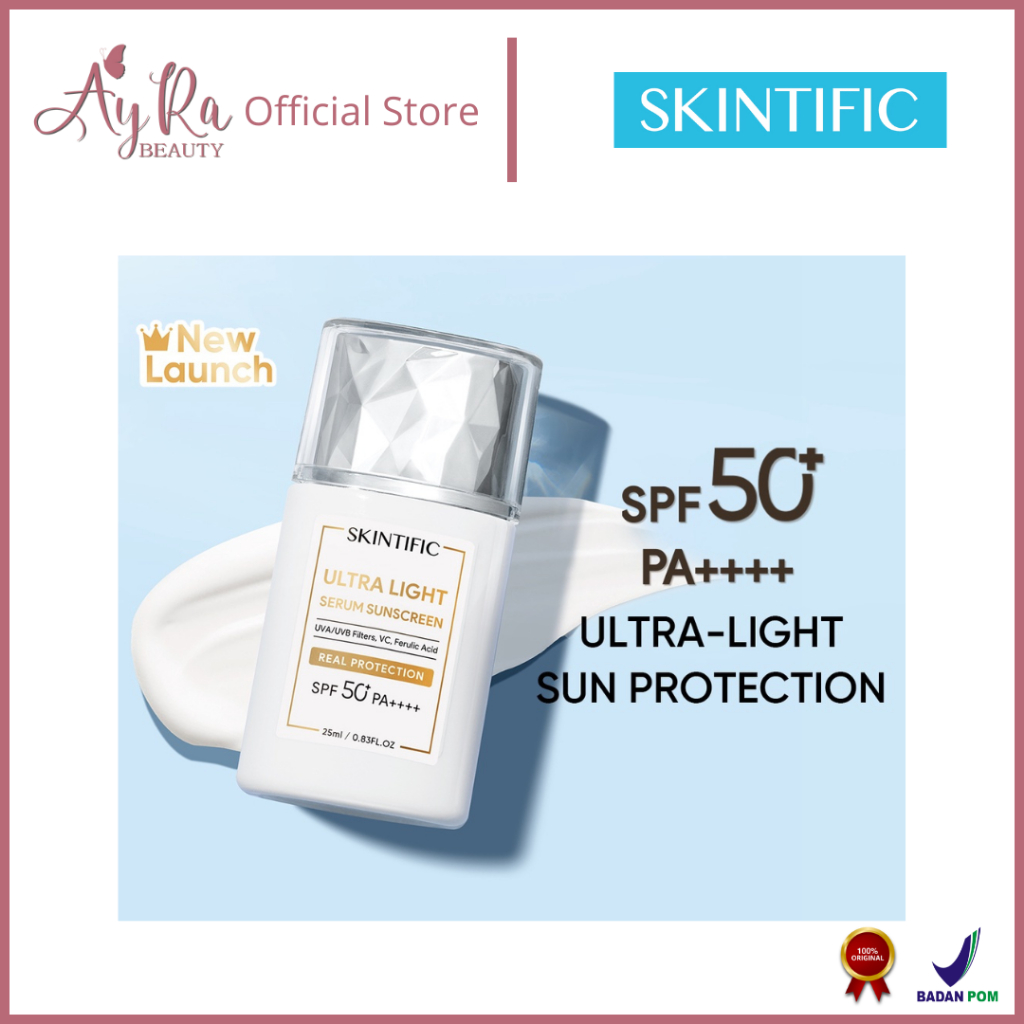 AyRa Beauty - SKINTIFIC Ultra Light Serum Sunscreen Wajah SPF50 PA++++ 25ml Skincare Sunblock Stick 
