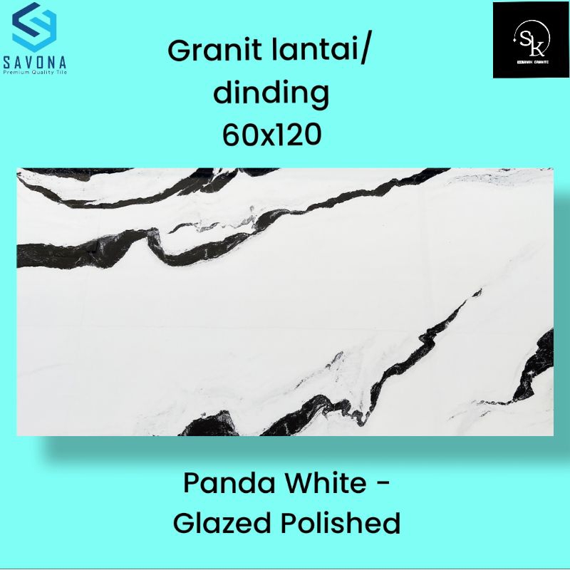 Granit lantai 60x120 Savona Gress Panda White