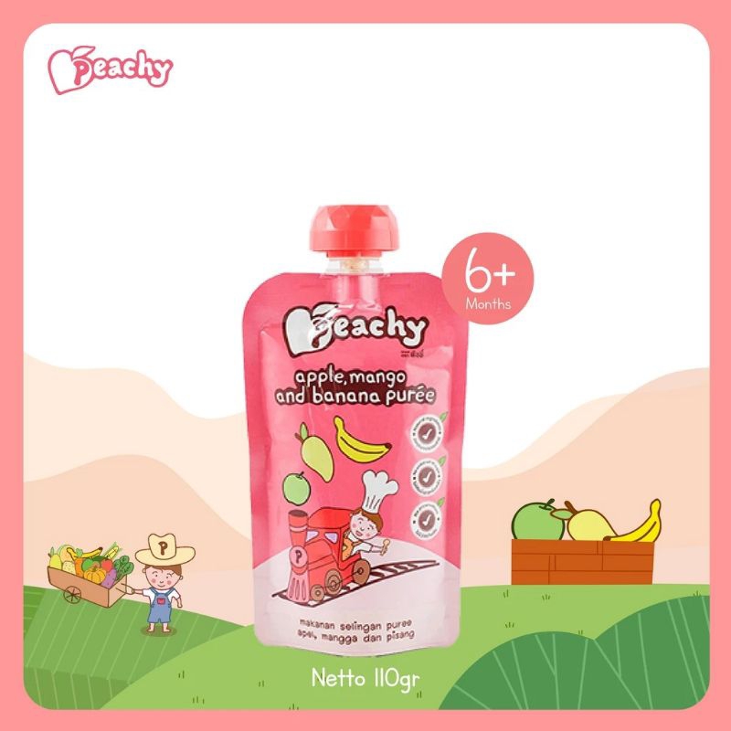 

PEACHY APPLE, MANGGO AND BANANA PURE