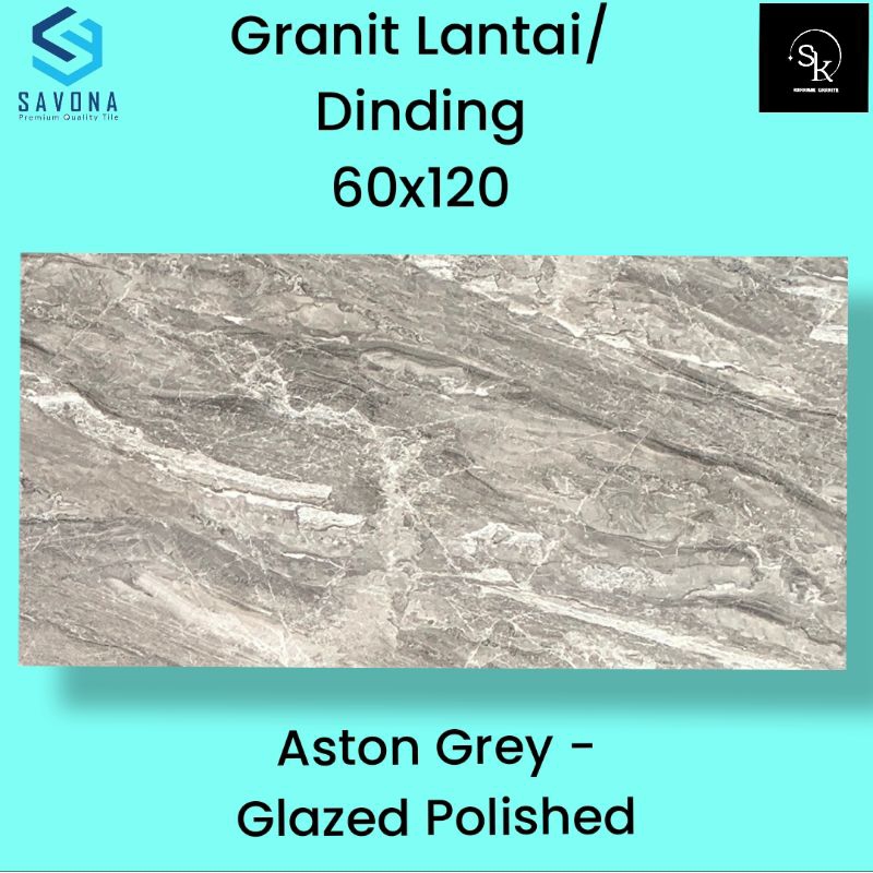 Granit lantai/dinding 60x120 Savona Gress Aston Gress - Glazed Polished