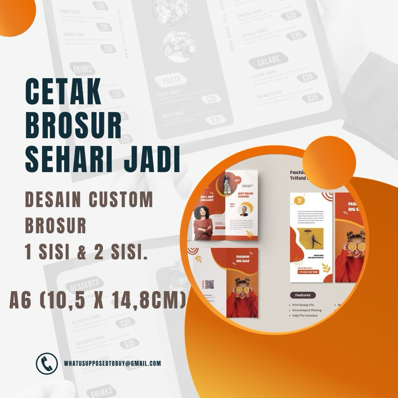 

Sehari Jadi Cetak Brosur Termurah A6 (10,5x14,8cm) Bahan Premium Digital Printing Full Colour