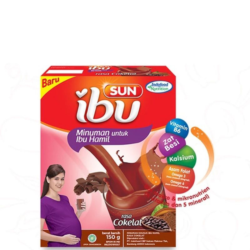 SUN ibu hamil 150 g box coklat / strawbery vanila EXP 2025