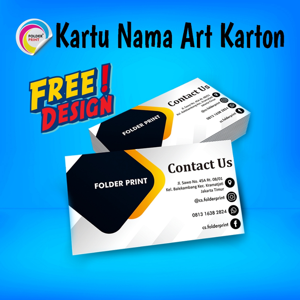 

Cetak Kartu Nama Premium Art Karton 260 Gram Free Design