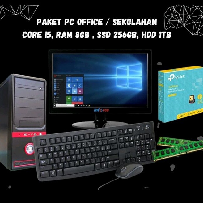 PAKET PC OFFICE / SEKOLAHAN CORE I5 EXTRA