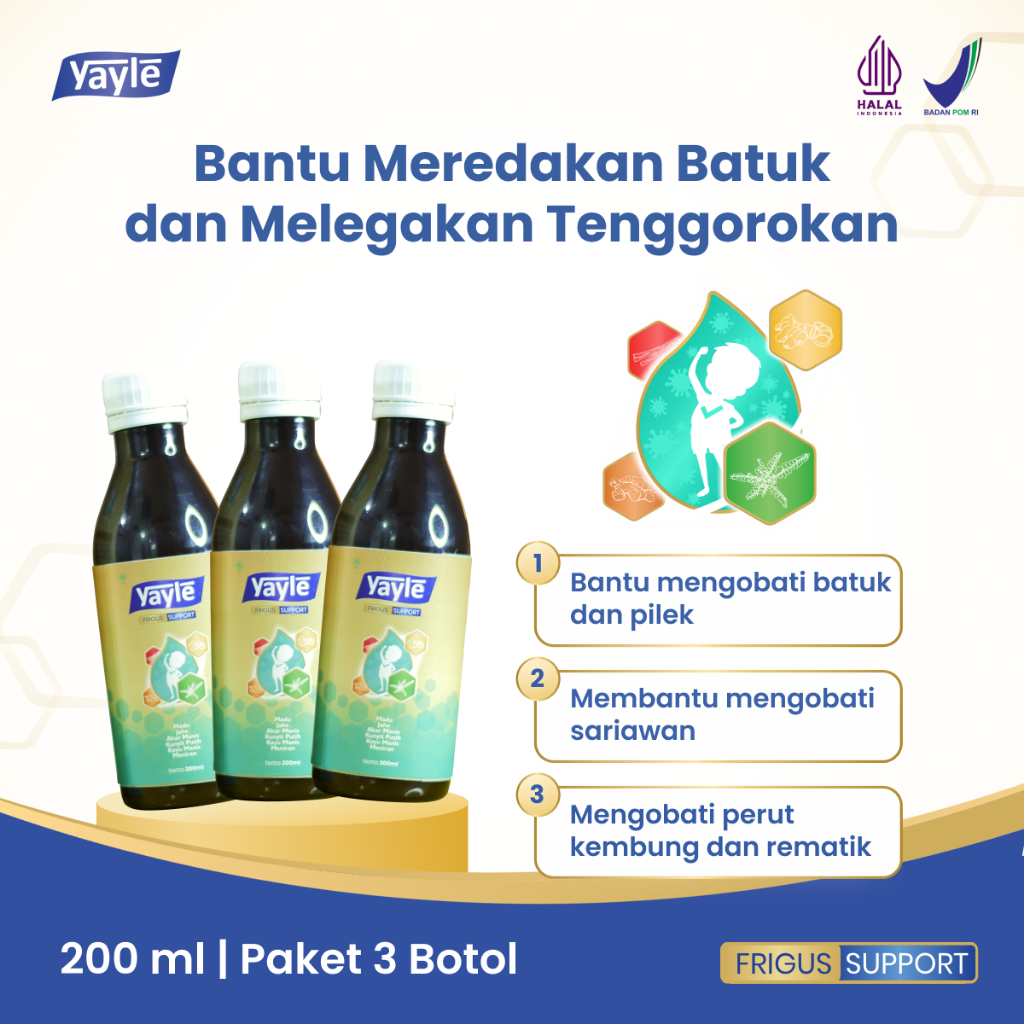 Yayle Frigus Support 200 ml - 3 Botol