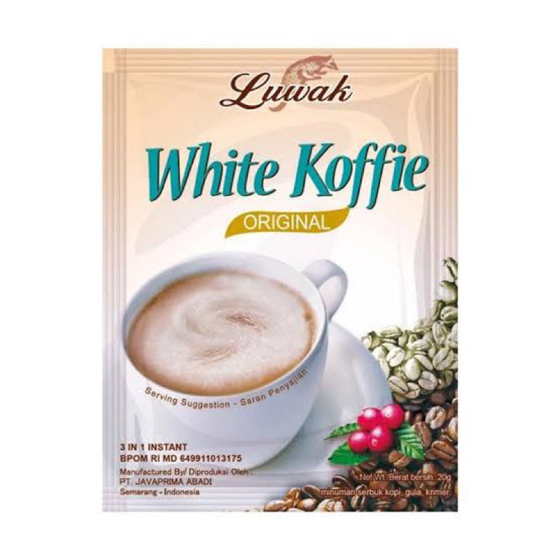 

KOPI LUWAK WHITE KOFFIE 1 DUS / LUWAK WHITE COFFEE DUS KARTON