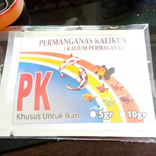 obat pk ikan hias koi koki cupang permanganas kalikus parasit jamur bakteri