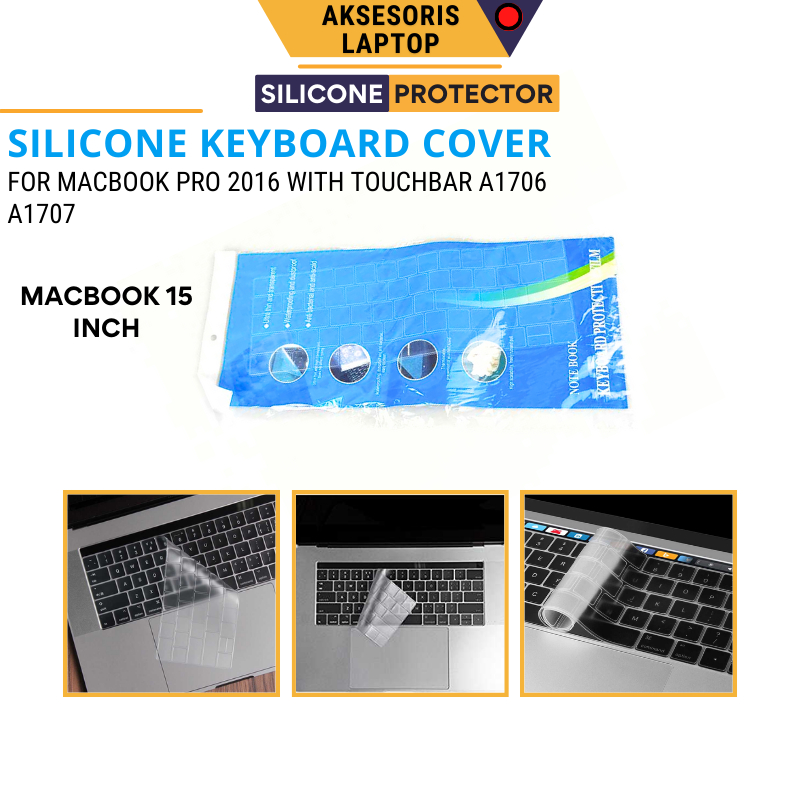 Silicon Keyboard Transparan Cover For laptop Apple MacBook Pro Touchbar 2016 Murah