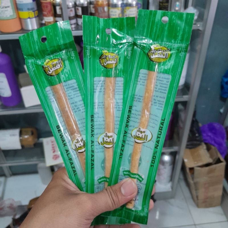 Siwak Asli Al Fazal 1 pcs Kayu Siwak Asli Arab Original Miswak Pasta Gigi Siwak Asli Rasulullah Siwa