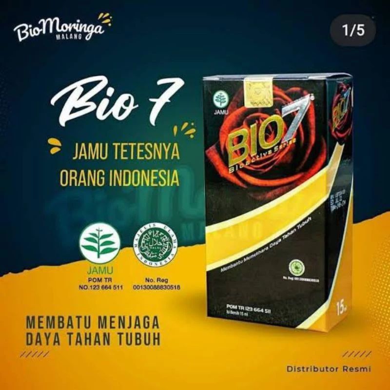 BIO7 BIO SEVEN BIO 7, JAMU TETES HERBAL ORIGINAL 15ML