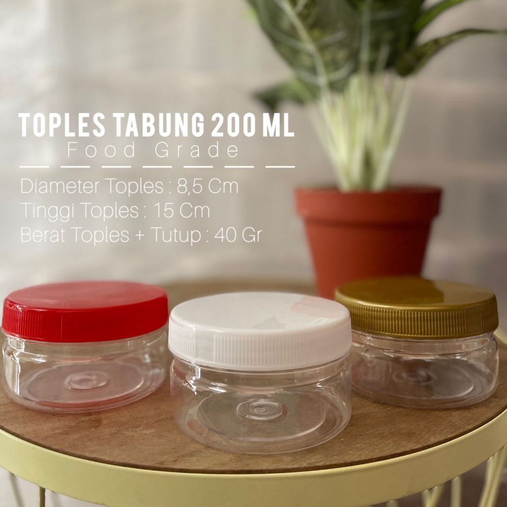 Toples 200 ml Toples Silinder 200 ml Toples Tabung 200 ml