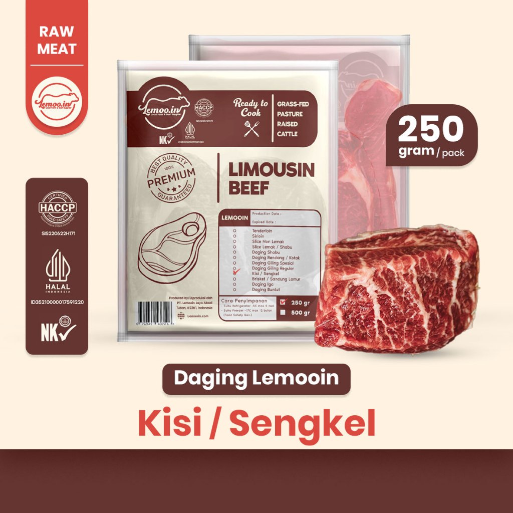 

KISI SENGKEL | Daging Sapi Premium Lemooin 250gr