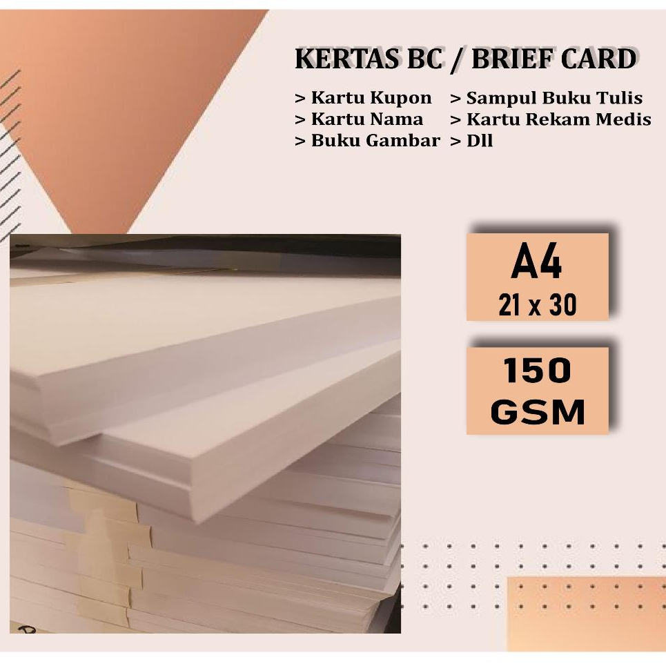 

Kertas BC putih, Brief Card , kertas tik, kertas manila A4