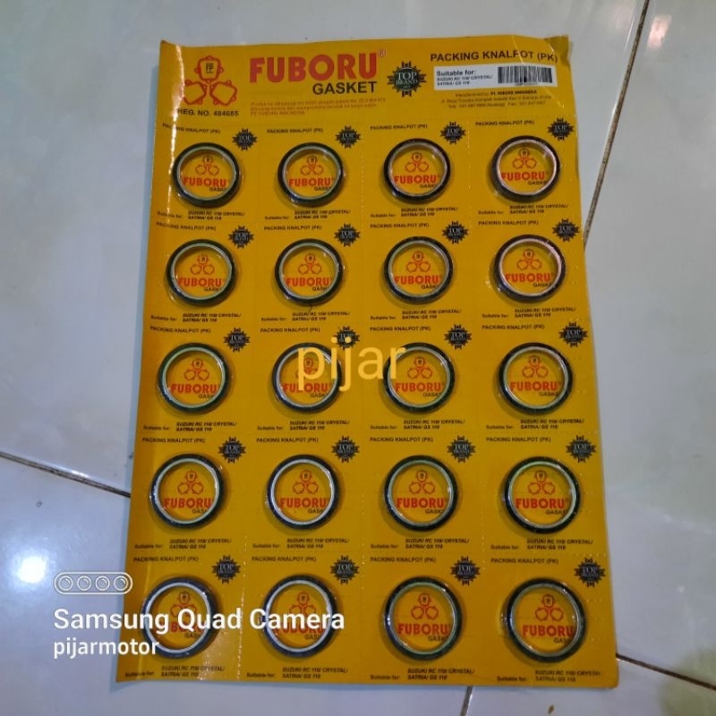 Paking Knalpot Suzuki RC 100 Bravo Crystal Tornado Satria Hiu Lumba Fuboru