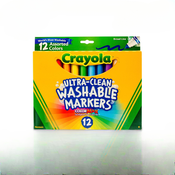 

CRAYOLA 12 Ct Ultra Clean Washable Broad Line Markers Asst