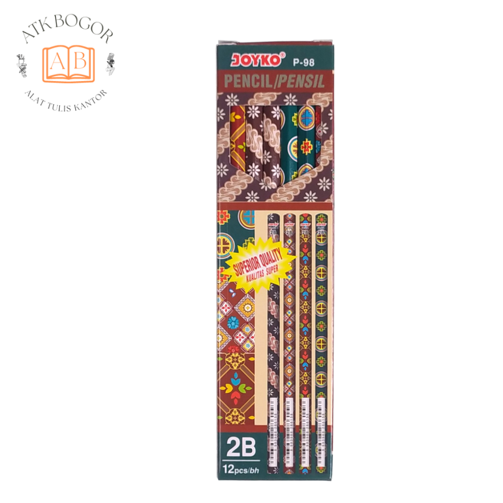 

Pensil 2B Motif Batik Joyko Superior Quality Pencil P-98 - Isi 1 Pack / 12 Pcs
