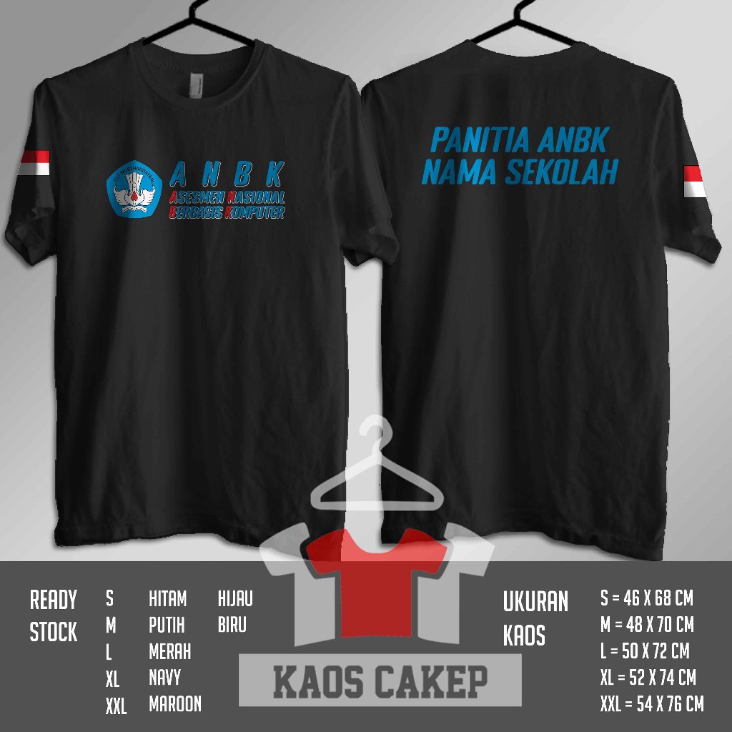 Kaos Baju Panitia ANBK Asesmen Nasional Gratis Nama Sekolah Kaos Distro
