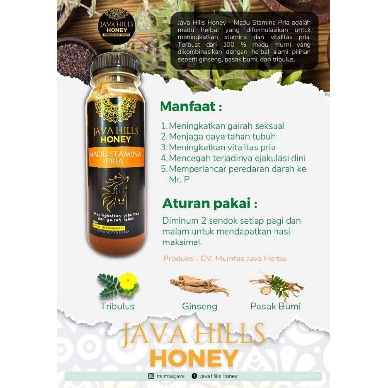 

MADU STAMINA PRIA || JAVAHILLS HONEY || PREMIUM RAW HONEY