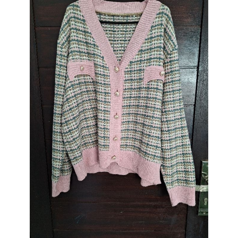 CARDIGAN Korea Rajut tweed