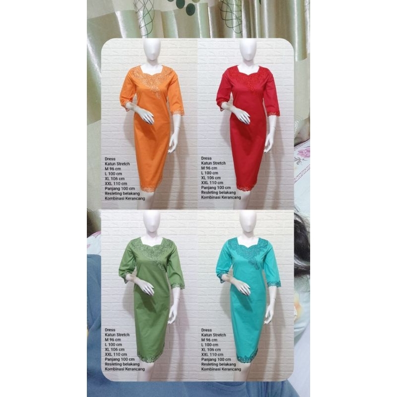 Dress katun stretch
