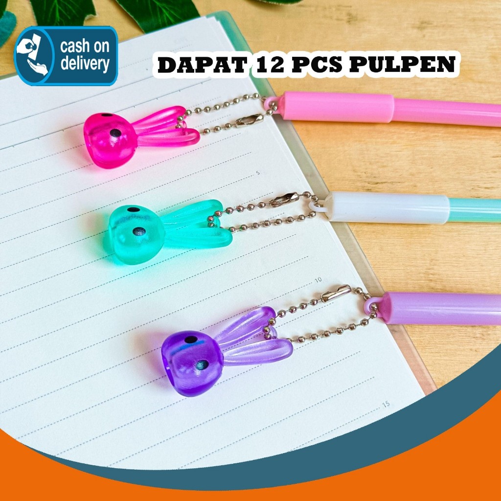 

SELUSIN (12 PCS) PULPEN GANTUNGAN KEPALA RABBIT PG-1011 KEPALA KELINCI KUPING CUTE PASTEL PEN PENA BOLPEN BOLPOIN ANAK LUCU ALAT TULIS KANTOR SEKOLAH MURAH TERMURAH COD