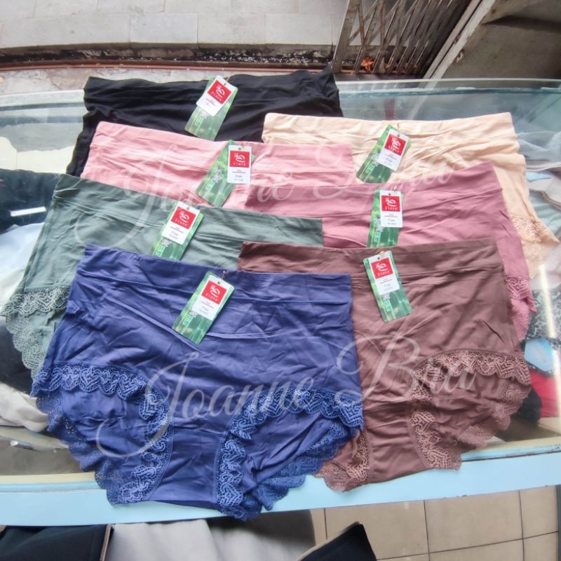 Elena Celana Dalam Wanita Jumbo fit 85kg Pasak Tinggi E 9009 - CD Wanita Katun + Bamboo Lembut